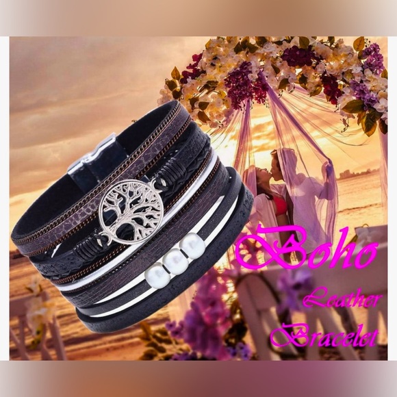 Inspirational Tree of Life Leather Bracelets for Women, Gifts for Teens Girls - Picture 3 of 6